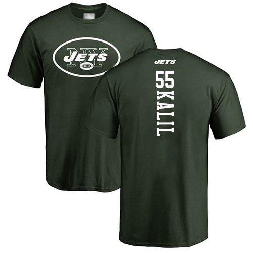 New York Jets Men Green Ryan Kalil Backer NFL Football #55 T Shirt